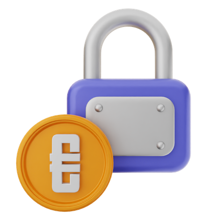 Euro Lock  3D Icon