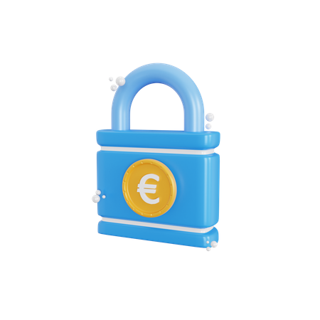 Euro Lock  3D Icon