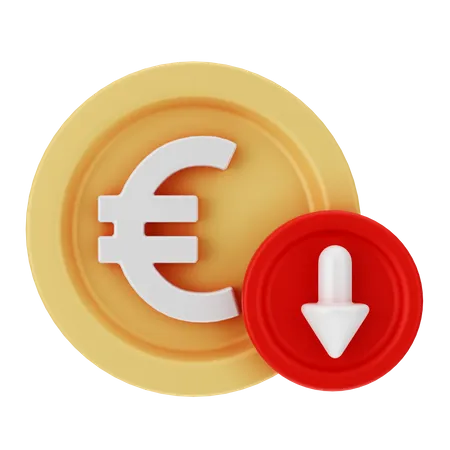 Euro Loss  3D Icon