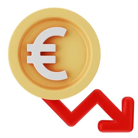 Euro Loss  3D Icon