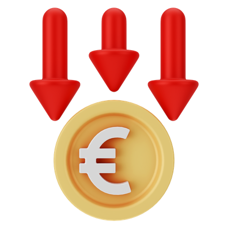 Euro Loss  3D Icon