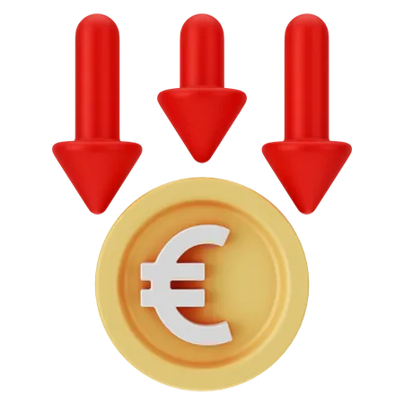 Euro Loss  3D Icon