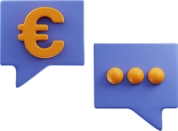 Euro Message  3D Illustration