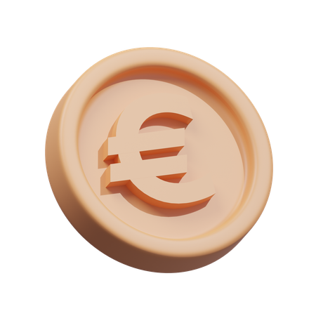 Moeda de euro  3D Icon