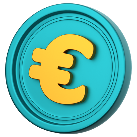 Moeda de euro  3D Icon