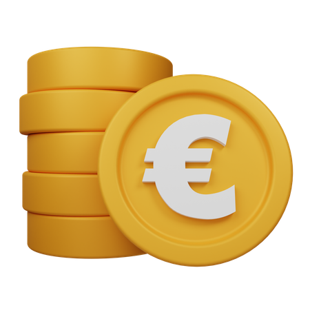 Moeda de euro  3D Icon