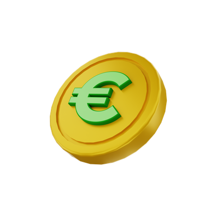 Moeda de euro  3D Icon