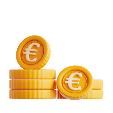 Moeda de euro  3D Icon