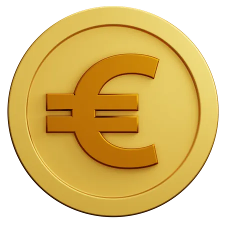 Moeda de euro  3D Illustration