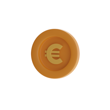 Moeda de euro  3D Icon