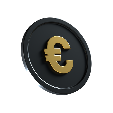 Moeda de euro  3D Icon