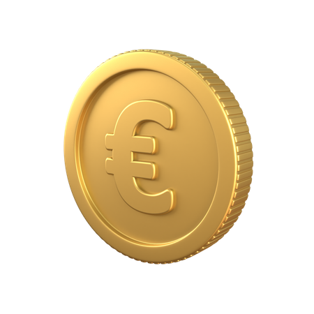 Moeda de ouro em euros  3D Icon
