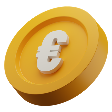 Moeda de ouro em euros  3D Icon