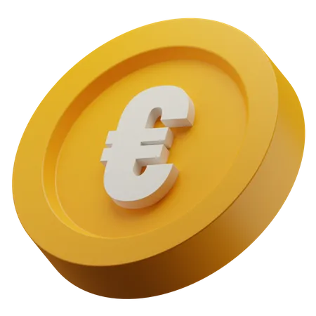 Moeda de ouro em euros  3D Icon