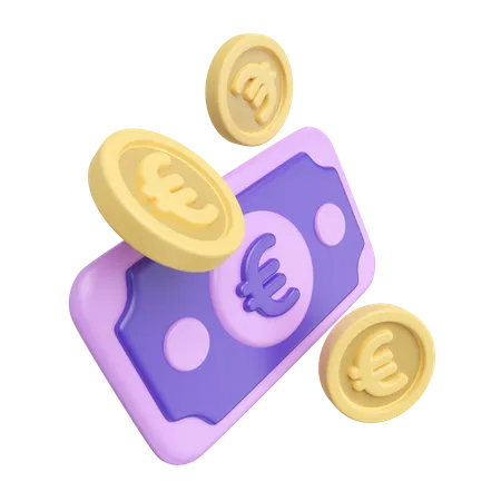 This Is Euro Money 3 D Render Illustration Icon High Resolution Png File Isolated On Transparent Background Available 3 D Model File Format BLEND OBJ FBX And GLTF 3D Icon