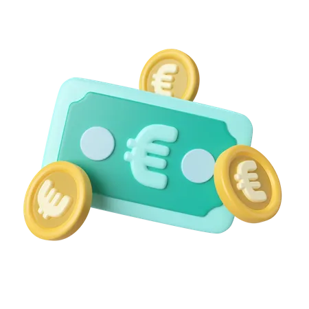 Euro Money  3D Icon