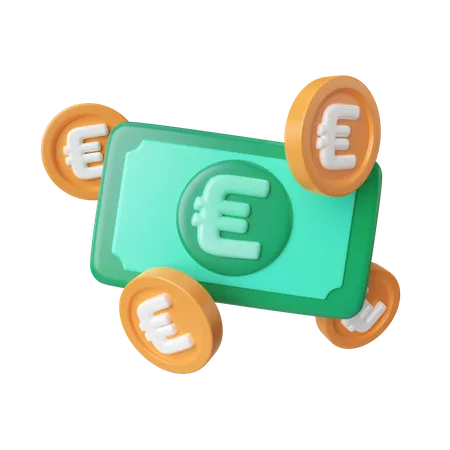 This Is Euro Money 3 D Render Illustration Icon High Resolution Png File Isolated On Transparent Background Available 3 D Model File Format BLEND OBJ FBX 3D Icon