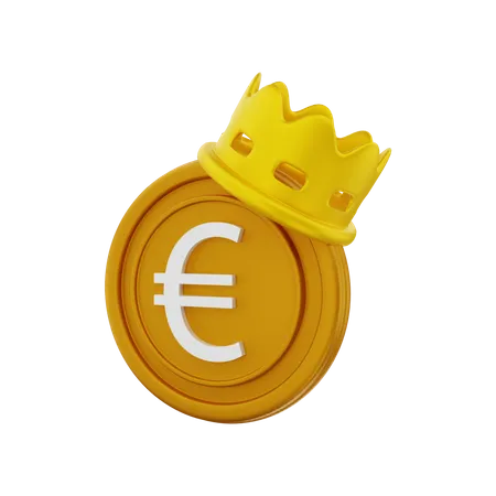 Euro money crown  3D Illustration