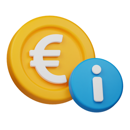 Informationen zur Euromünze  3D Icon