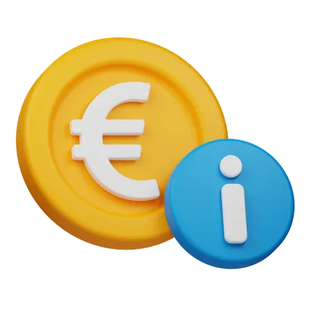 Informationen zur Euromünze  3D Icon