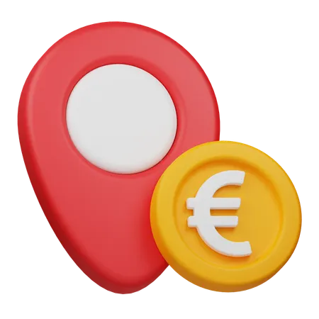 Standort der Euromünze  3D Icon