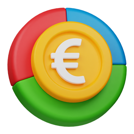 Euro-Münze Diagramm  3D Icon