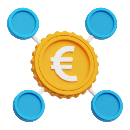 Euro Network  3D Icon