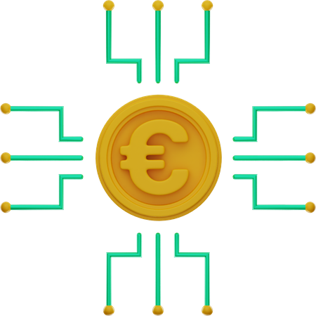 Euro Network  3D Illustration