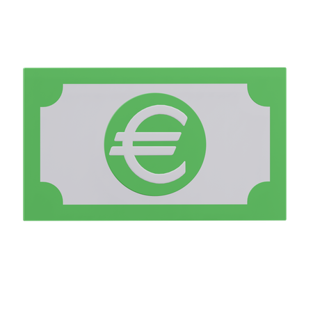 Euro Note  3D Icon