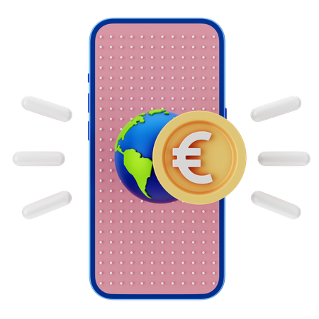 Euro on-line  3D Icon
