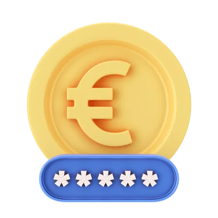 Euro Password  3D Icon