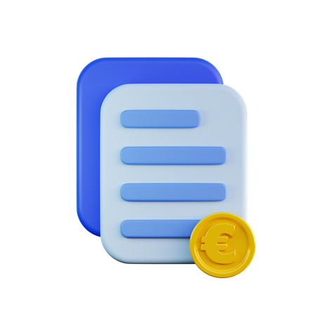 Euro Payment Report  3D Icon