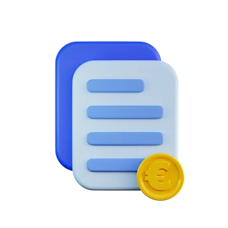 Euro Payment Report  3D Icon