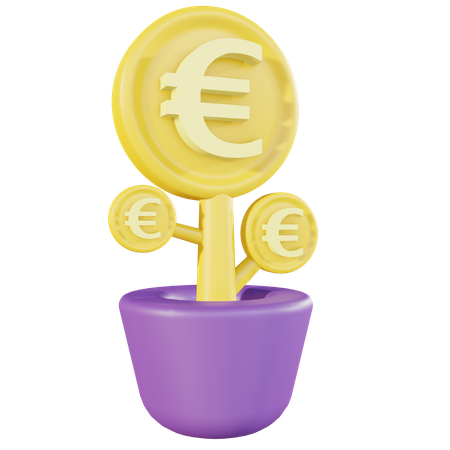 Euro plant  3D Illustration