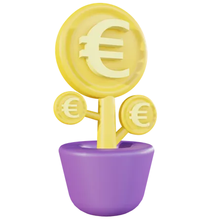 Planta euro  3D Illustration