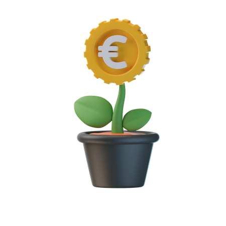 Planta euro  3D Icon