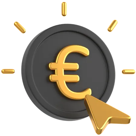 3 D Icon Of A Euro Coin 3D Icon