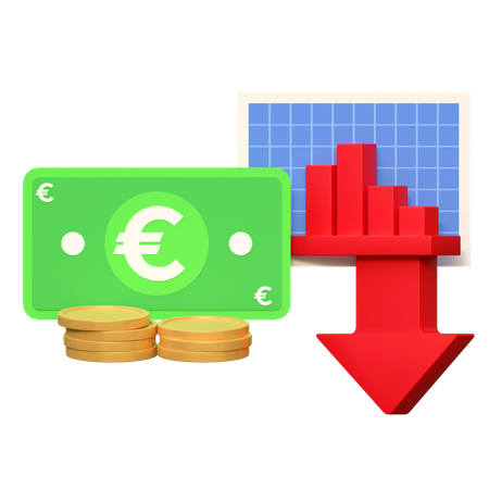 Euro-Preis fällt  3D Icon