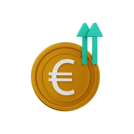 Euro price up  3D Illustration