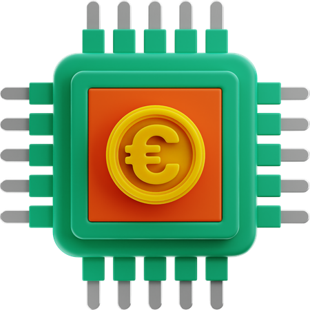 Euro Processor  3D Icon