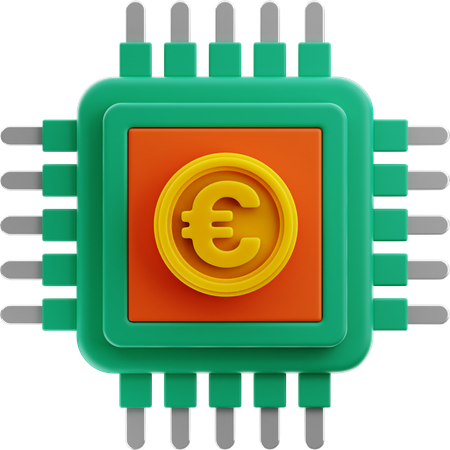 Euro Processor 3D Icon