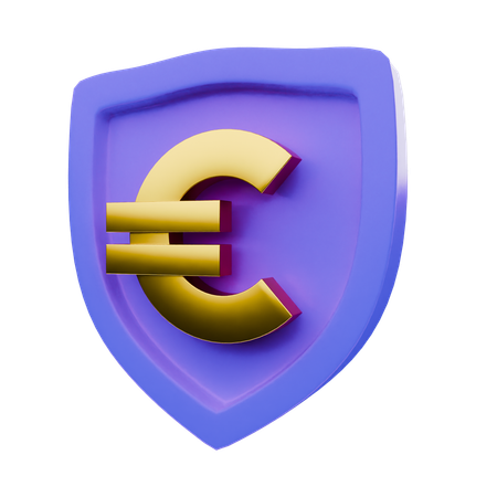 Protecção do euro  3D Icon