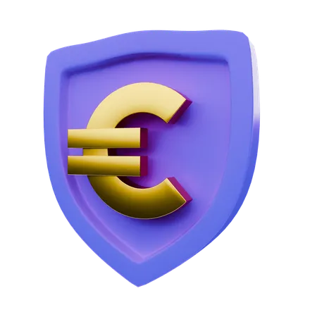 Protection de l'euro  3D Icon