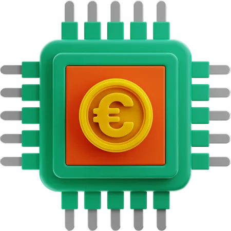 Euro-Prozessor  3D Icon