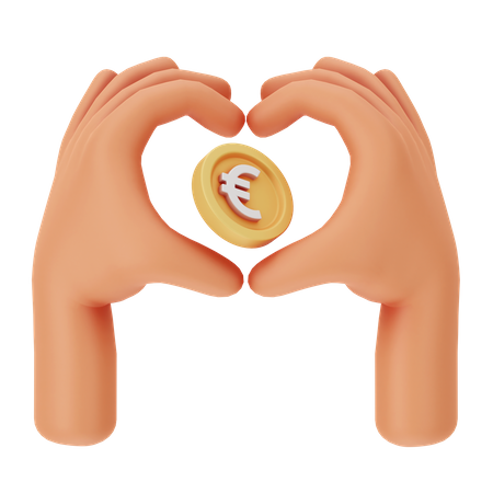 Euro que  3D Icon
