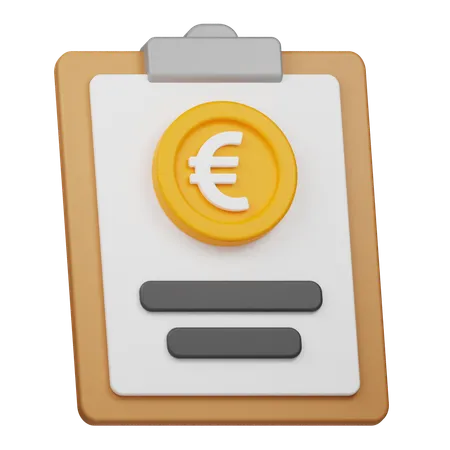 Rapport sur l'euro  3D Icon