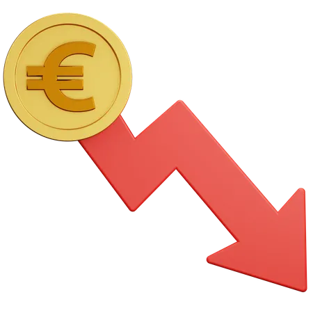Recessão do euro  3D Icon
