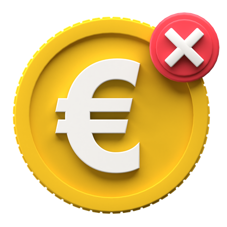 Euro Remove  3D Illustration