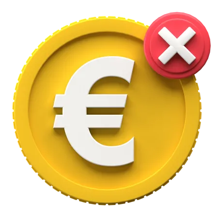 Euro Remove  3D Illustration