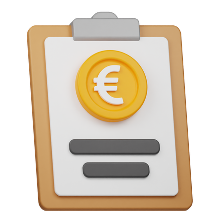 Euro Report  3D Icon